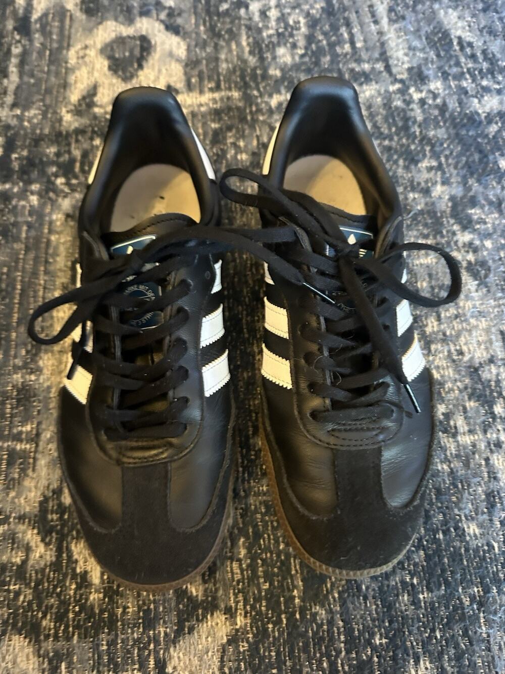 Adidas Originals Samba Shoes OG Black White Gum Youth Size 7 Fit Women’s 8-8.5